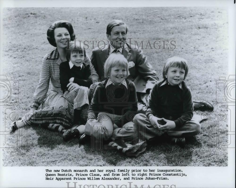 1980 Press Photo Dutch Queen Beatrix, Prince Claus &amp; children - cva21708 - Historic Images