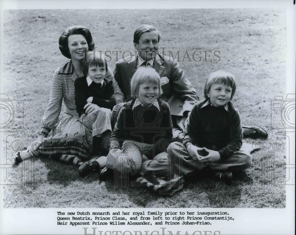 1980 Press Photo Dutch Queen Beatrix, Prince Claus & children - cva21708 - Historic Images