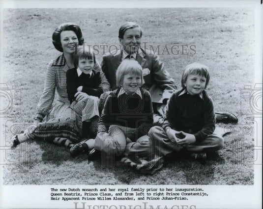 1980 Press Photo Dutch Queen Beatrix, Prince Claus & children - cva21708 - Historic Images