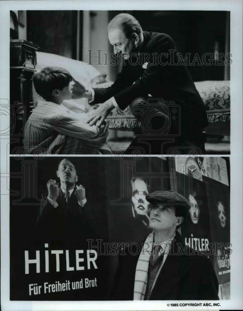 1985 Press Photo Graham McGrath,John Gielgud,Rutger Hauer-Inside the Third Reich - Historic Images