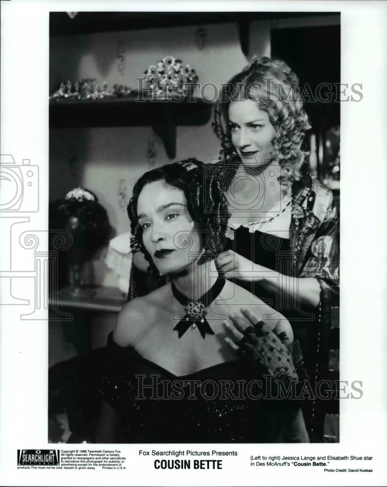 1998 Press Photo Jessica Lange And Elisabeth Shue Star In Cousin Bett