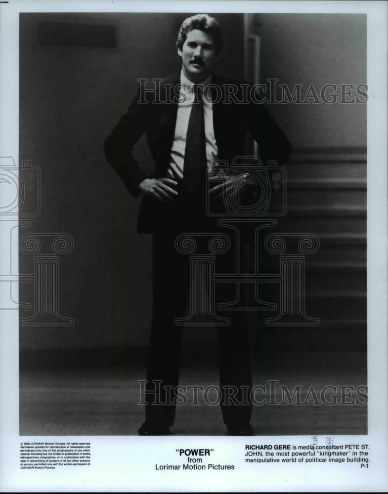 1986 Press Photo Richard Gere stars in the film, Power - cvp59143 - Historic Images