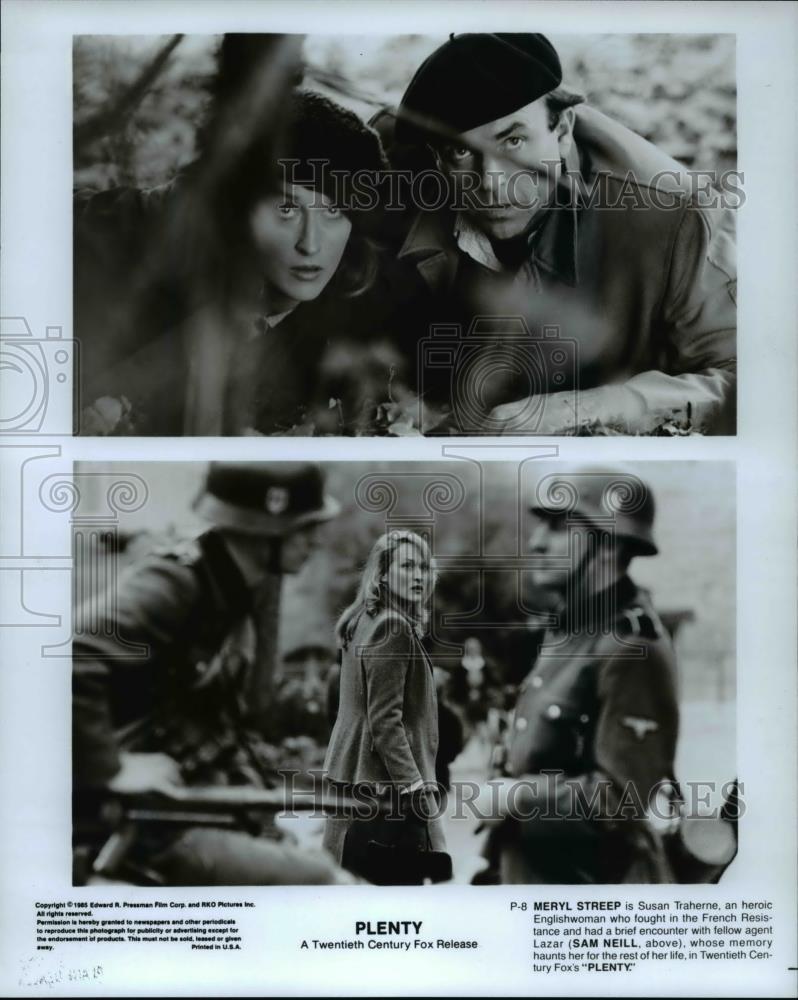 1985 Press Photo Meryl Streep and Sam Neill in Twentieth Century Fox, Plenty - Historic Images