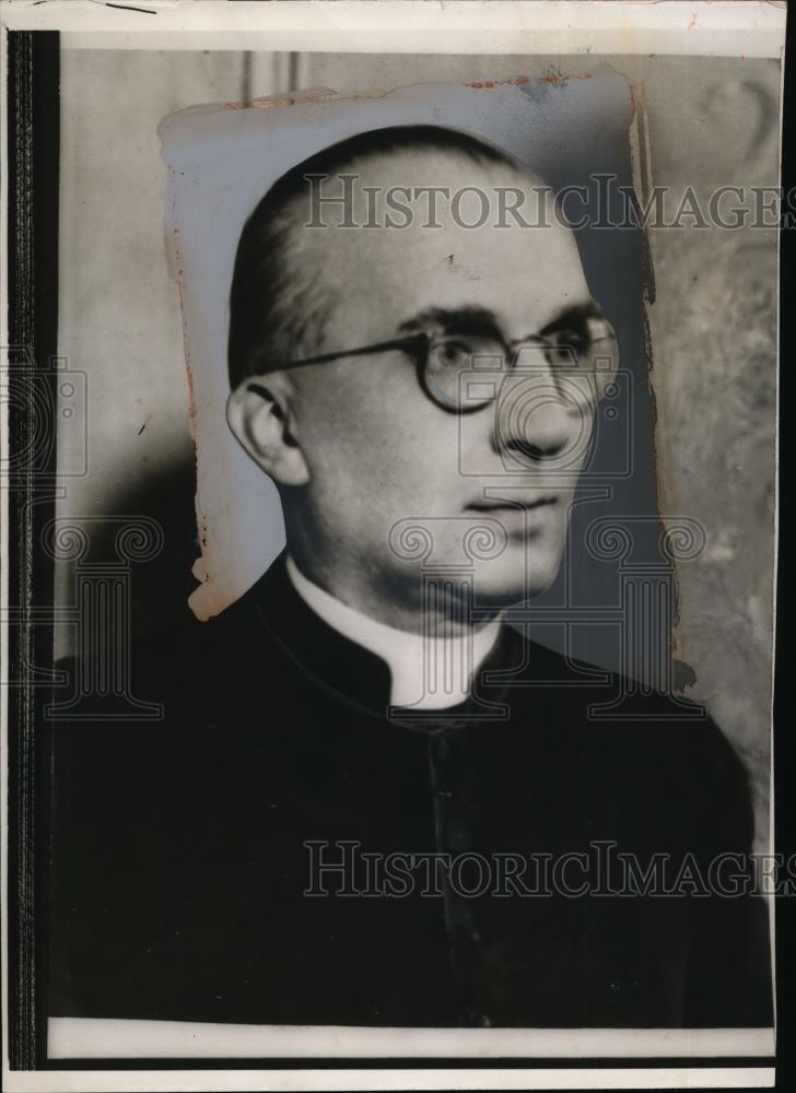 1958 Press Photo Msgr Federico Callori De Vignale Arrived in NY from Rome - Historic Images