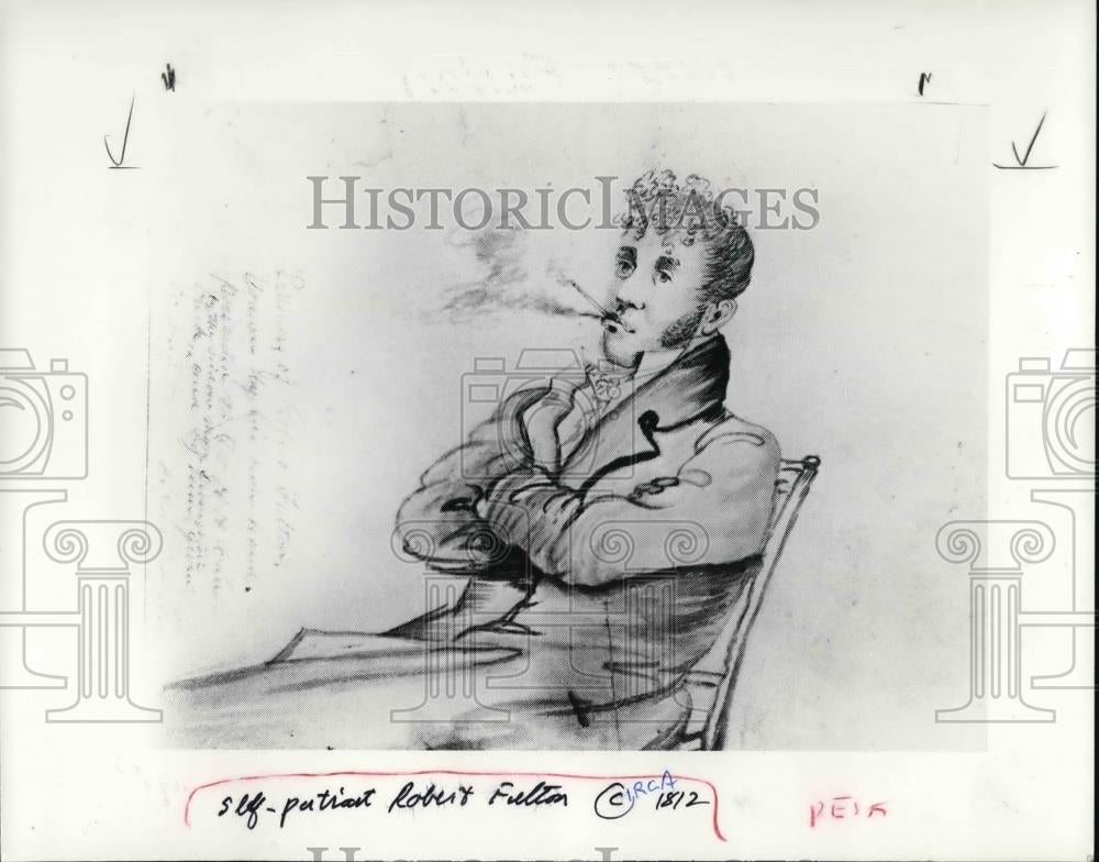1985 Press Photo Self-portrait of Robert Fulton - cva20826 - Historic Images