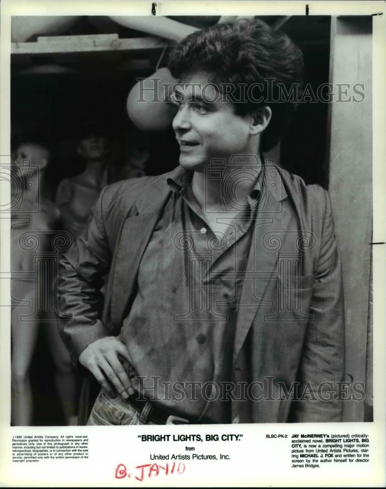 1988 Press Photo Michael J Fox stars in Bright Lights, Big City - cvp59533 - Historic Images