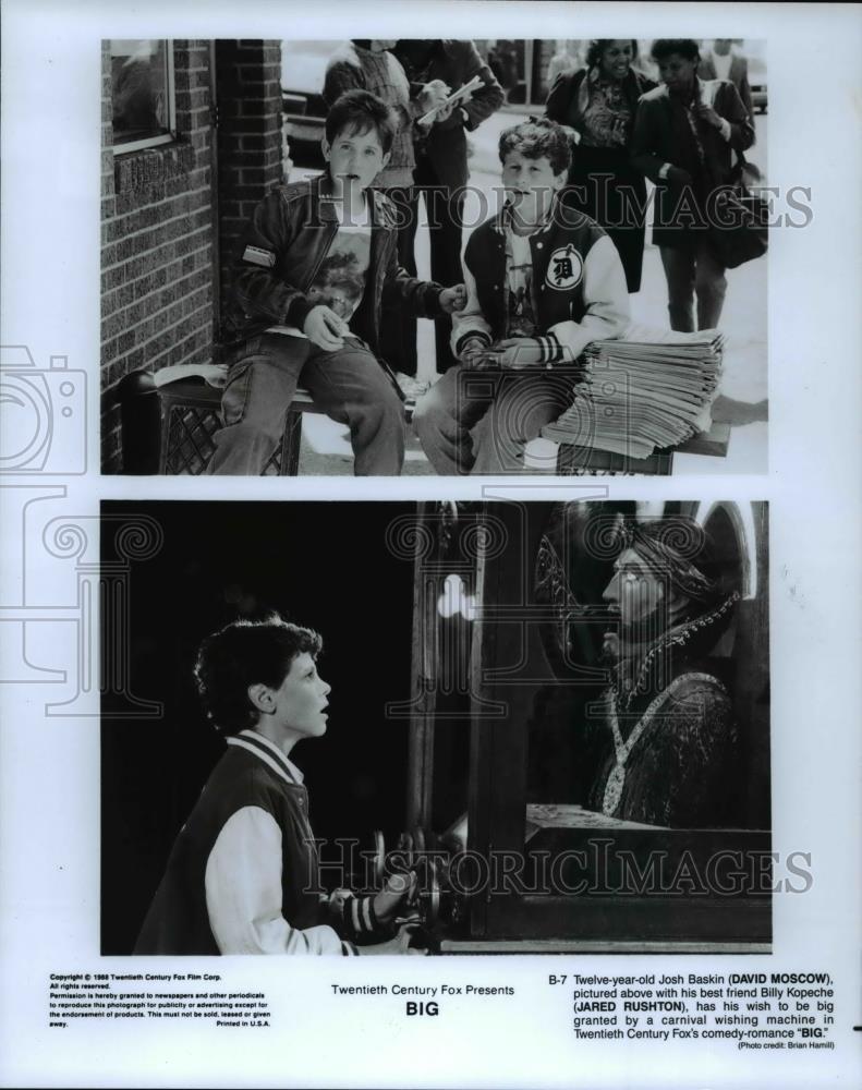 1986 Press Photo David Moscow & Jared Rushton in Big - cvp60340 - Historic Images