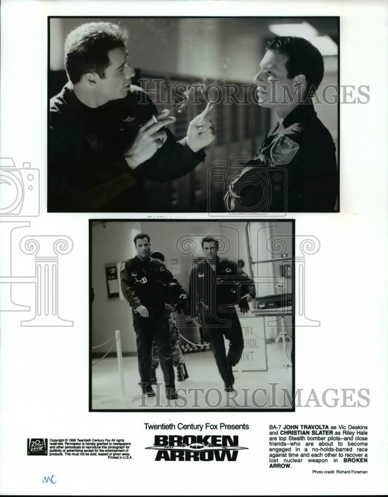 1995 Press Photo John Travolta and Christian Slater in Broken Arrow - cvp59364 - Historic Images