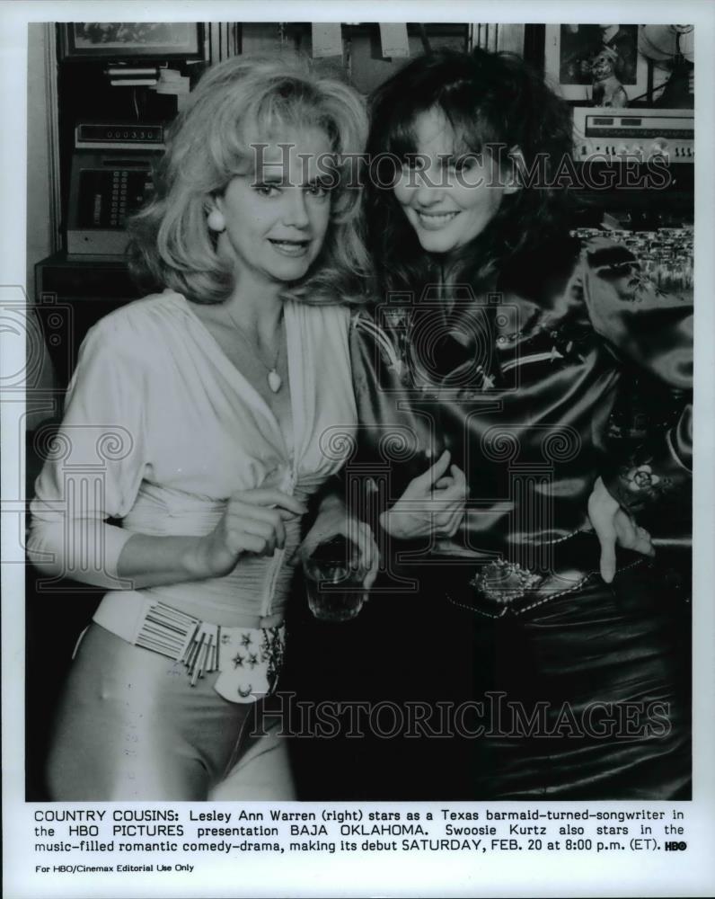 1988 Press Photo Lesley Ann Warren &amp; Swoosie Kurtz in Baja Oklahoma - cvp59797 - Historic Images