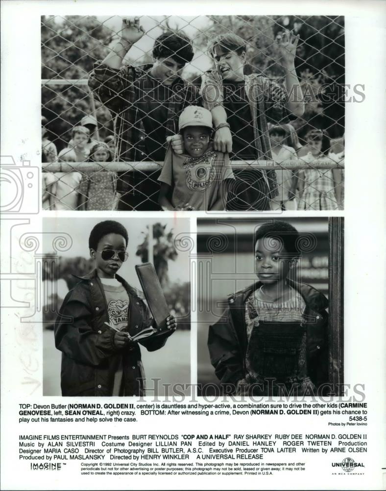 1993 Press Photo Norman D. Golden II stars with other kids in Cop and a Half - Historic Images