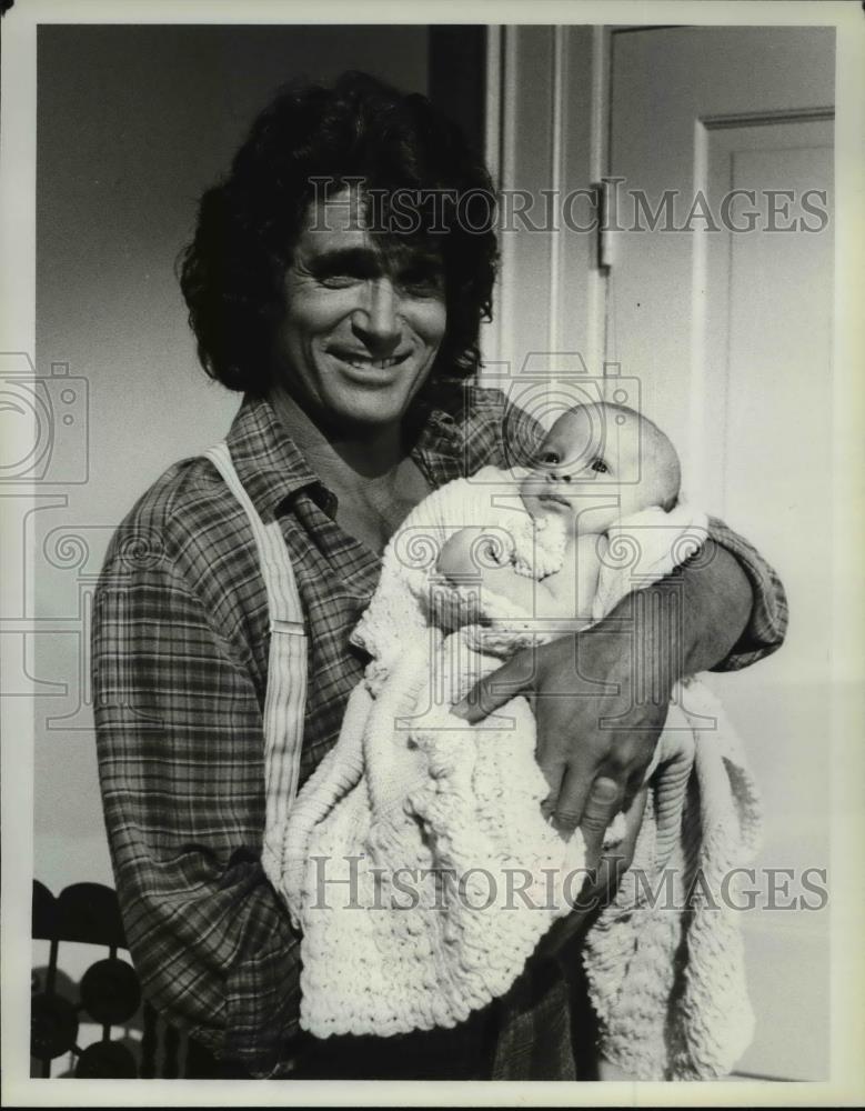 Press Photo Michael Landon & Nicholas Corney in Little House on the Prairie - Historic Images