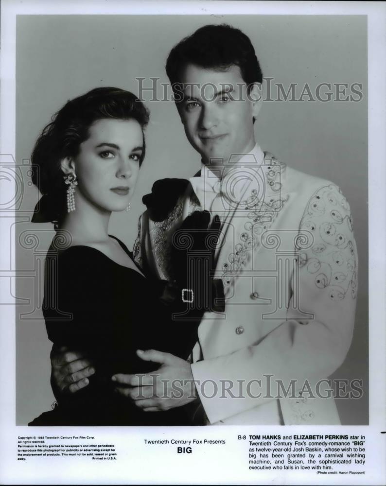 1986 Press Photo Tom Hanks & Elizabeth Perkins star in Big - cvp60338 - Historic Images