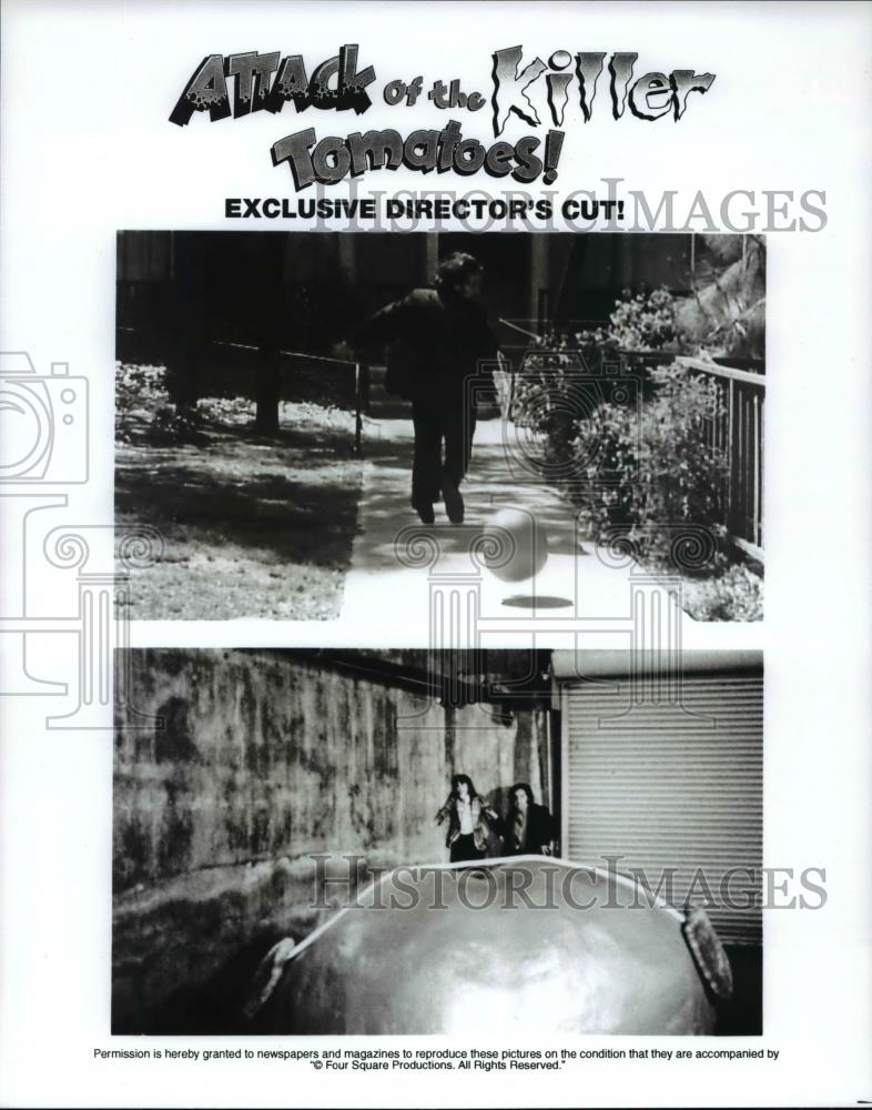 1995 Press Photo Scenes from Attack of the Killer Tomatoes Director's Cut - Historic Images