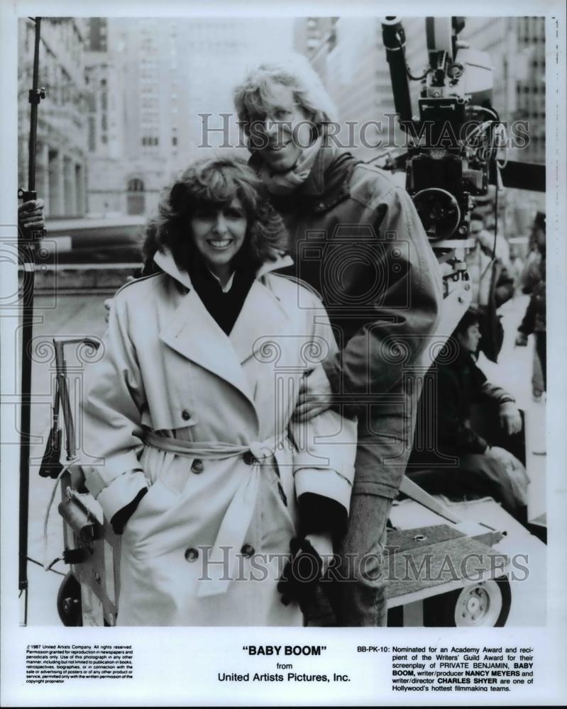 1987 Press Photo Producer Nancy Meyers & Director Charles Shyer of "Baby Boom" - Historic Images