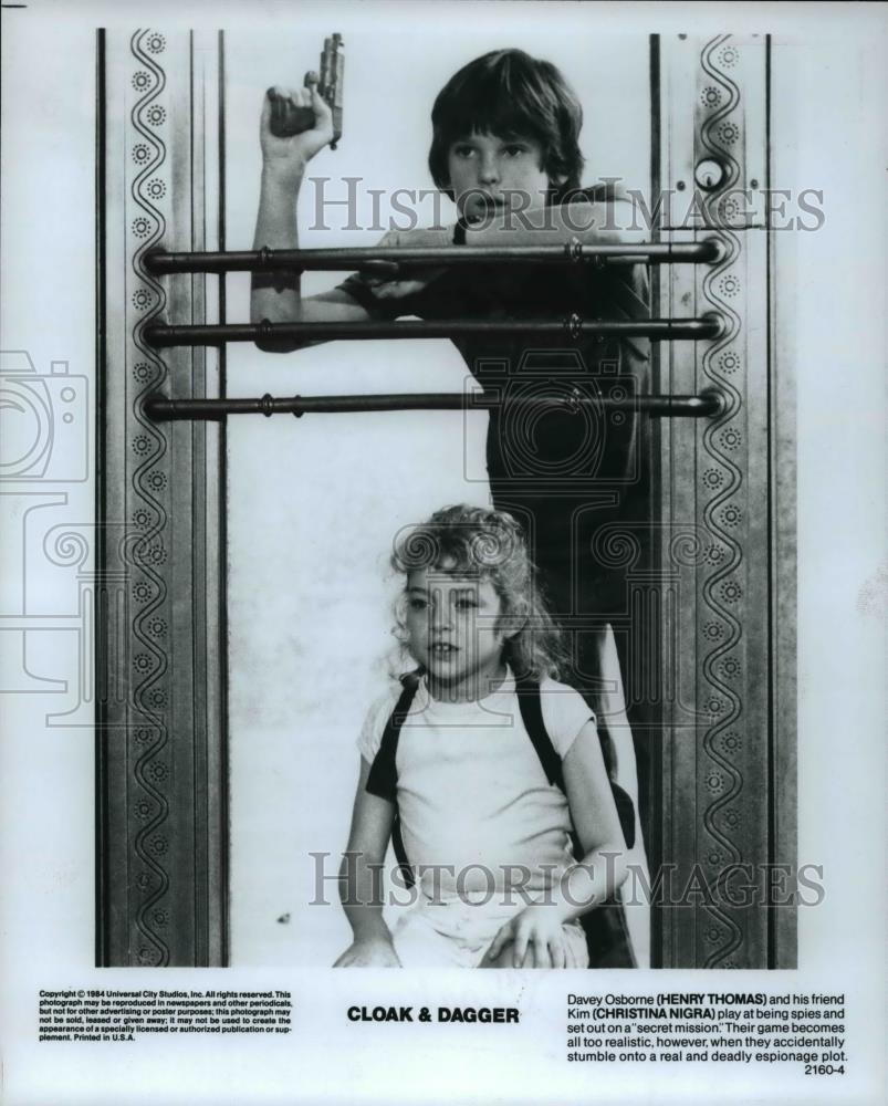 1984 Press Photo Henry Tomas and Christina Nigra star in Cloak &amp; Dagger - Historic Images