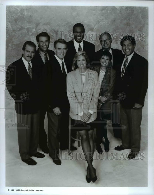 1991 Press Photo Andrea Joyce, Paula Zahn & others in Olympic Winter Games - Historic Images
