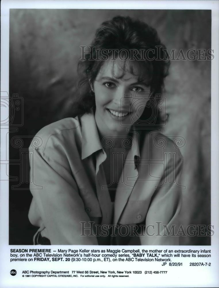 1991 Press Photo Mary Page Keller stars as Maggie Campbell in Baby Talk - Historic Images