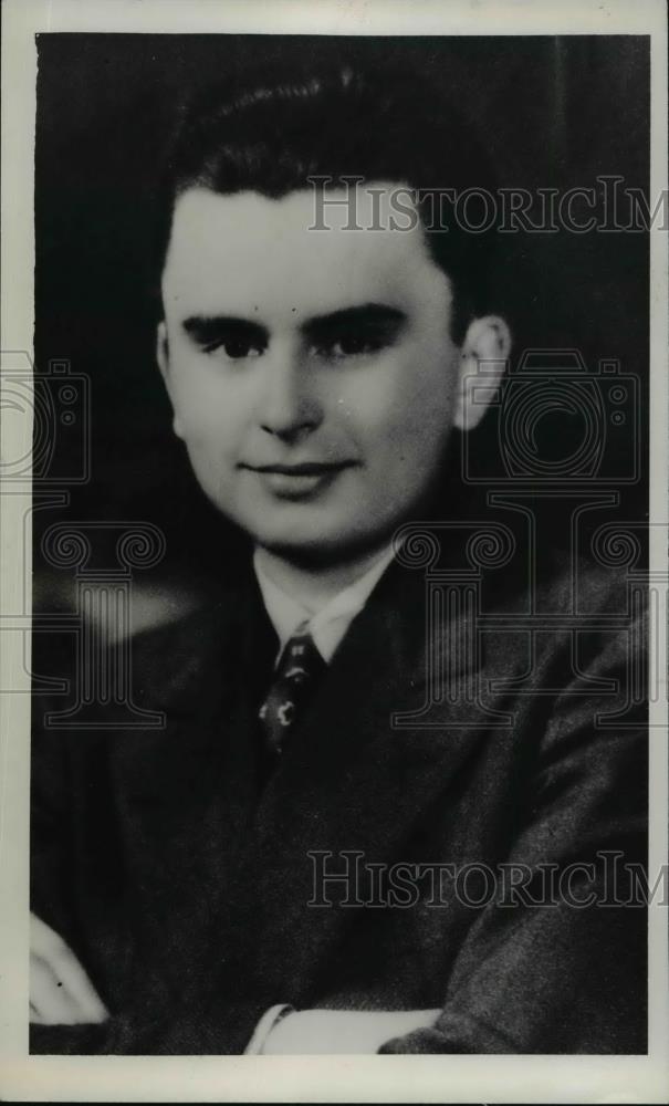 1940 Press Photo Walter Zellen of Putts Pennsylvania Son of John Zellen - Historic Images