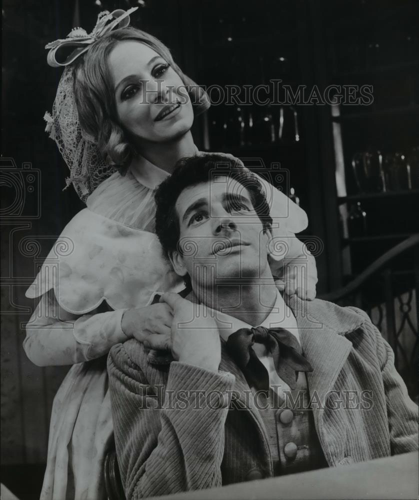 1967 Press Photo Joan Bassie &amp; John Church in the play The Imaginary Invalid - Historic Images