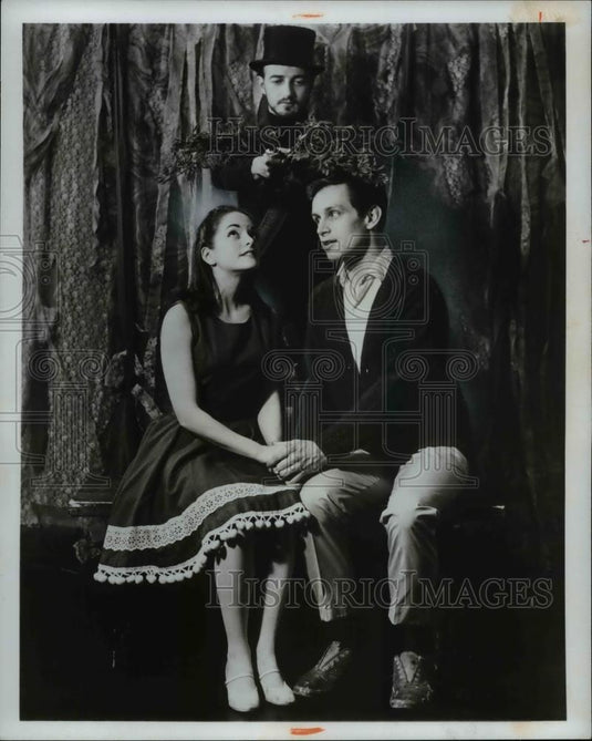 1967 Press Photo Anne Kaye, Ty McConnell and James Cook in the play Fantasticks - Historic Images