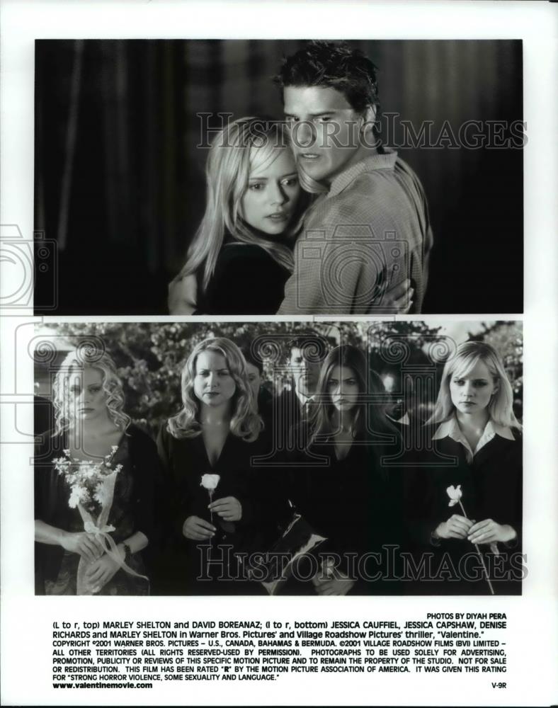 2001 Press Photo Marley Shelton and David Boreanaz in Valentine - cvp54991 - Historic Images