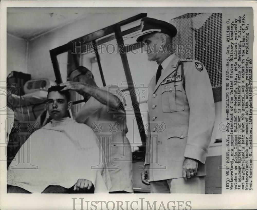 1960 Press Photo General William Westmoreland at West Point - cvp75175 - Historic Images