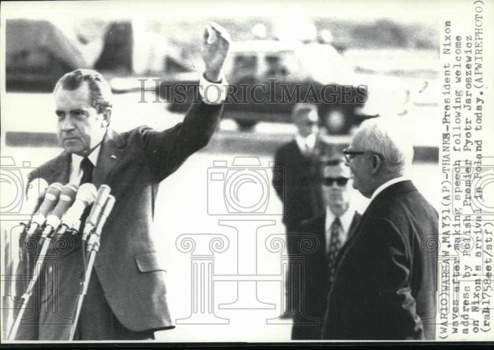 1972 Press Photo Pres. Richard Nixon and Polish Premier Pytor Jaroszewicz. - Historic Images