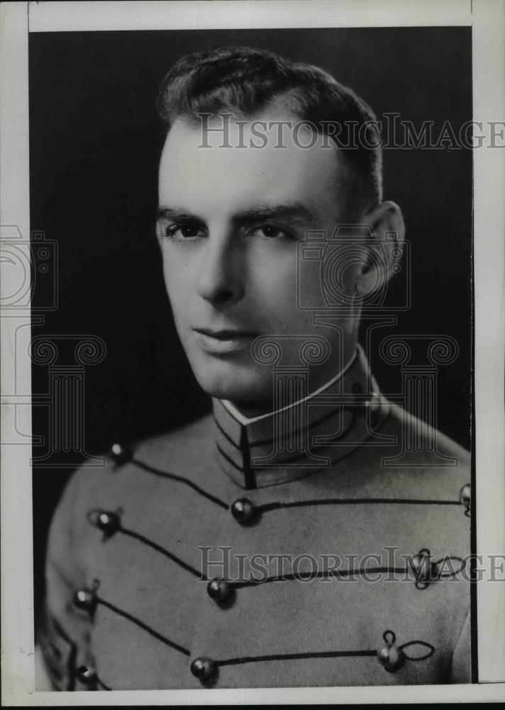 1938 Press Photo Vincent M. Elmore, Jr., West Point Graduate - nef39222 - Historic Images