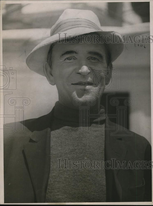 1916 Press Photo Captain August Wervetzer Aboard S.S. Newport - nef43818 - Historic Images