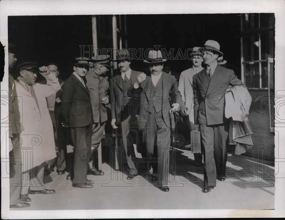 1935 Press Photo Premier Pierre Laval of Franch arrived in Geneva  - nef50348 - Historic Images