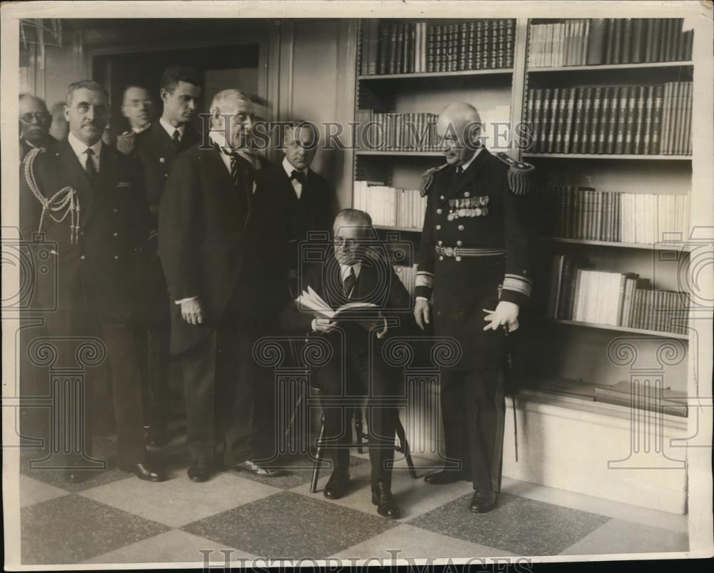 1929 Press Photo Nobile G. DiMartino Dedicating Philadelphia Free Library Wing - Historic Images