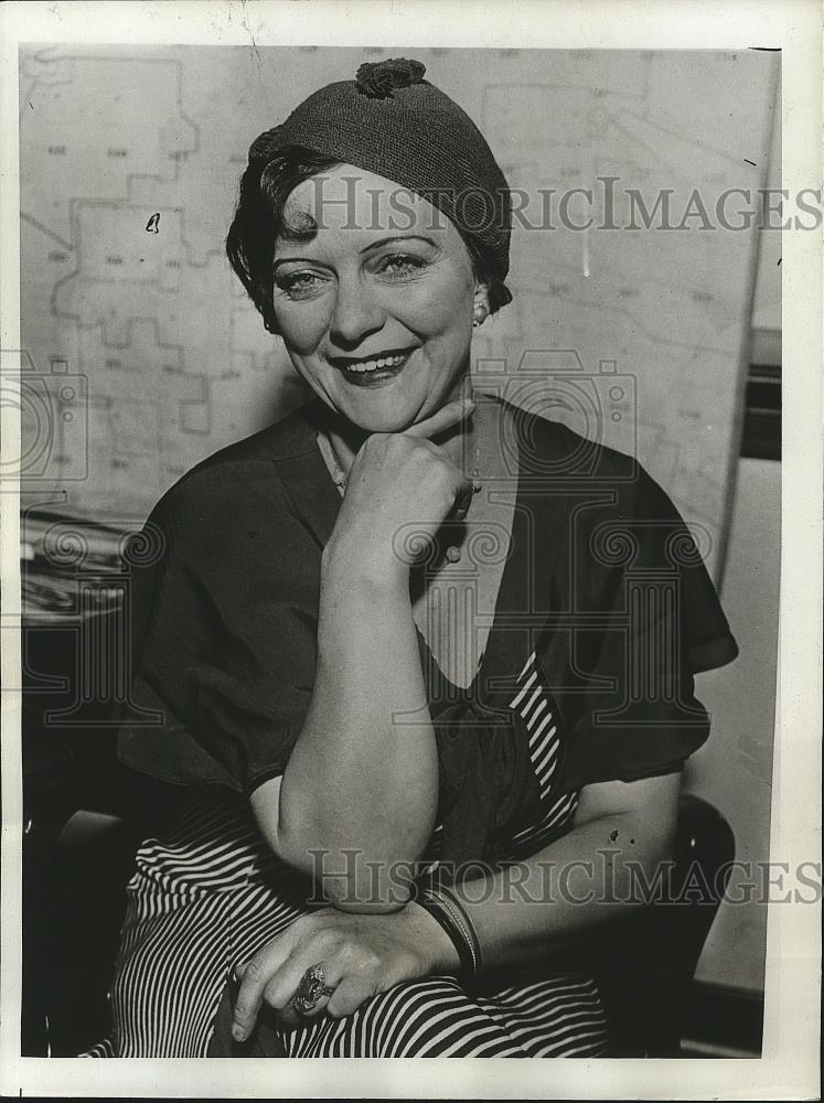 1933 Press Photo Jessie Gibson Barber After Winning Divorce from Rex E. Barber - Historic Images