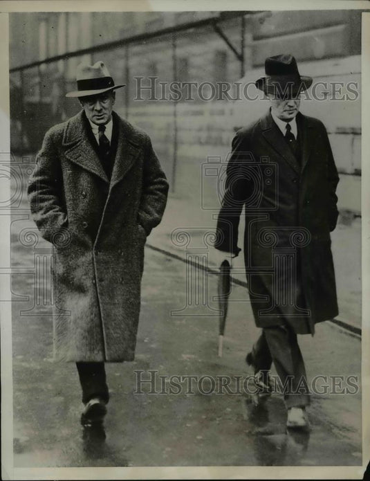 1933 Press Photo AW Gregory & Sir Esmond Hovey British Amb to Moscow - nep02314 - Historic Images