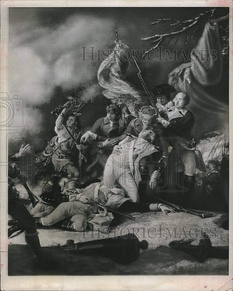 1959 Press Photo Painting titled &quot;Death of General Montgomery&quot; by John Trumbull - Historic Images