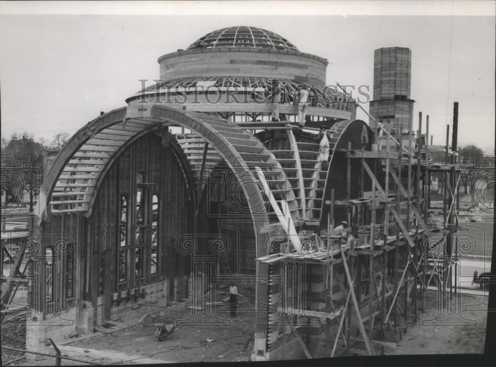 1948 Press Photo Spokane Greek Orthodox Church Construction - spx12647 - Historic Images