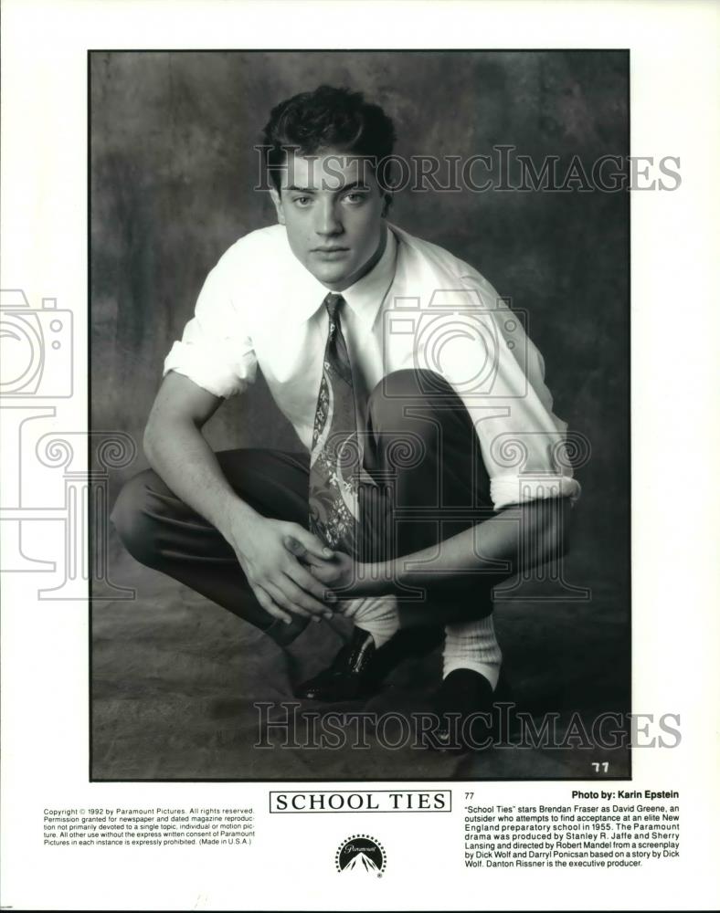 1992 Press Photo School Ties stars Brendan Fraser as David Green - cvp59767 - Historic Images