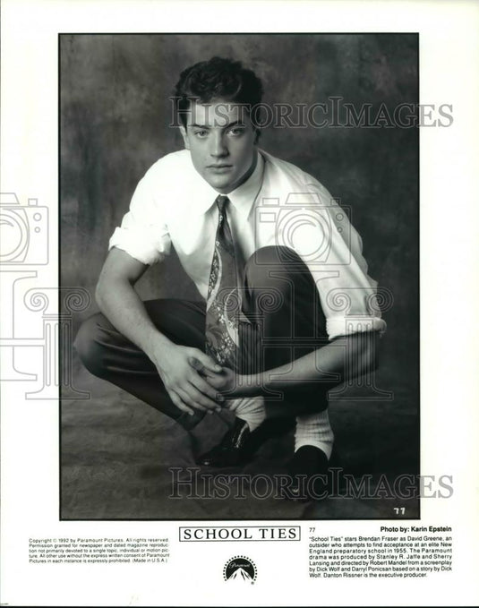1992 Press Photo School Ties stars Brendan Fraser as David Green - cvp59767 - Historic Images