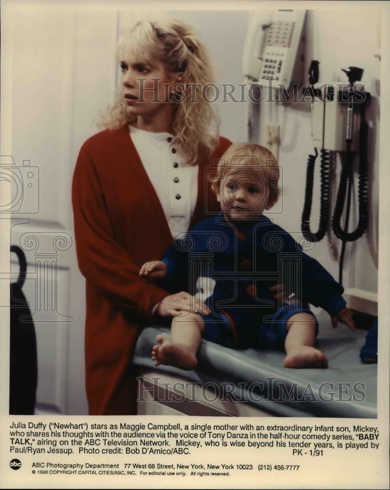 1991 Press Photo Julia Duffy stars as a single mother in Baby Talk - cvp59870 - Historic Images
