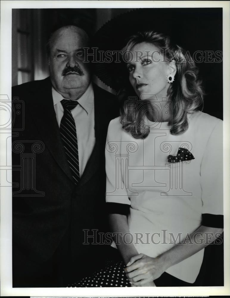 1989 Press Photo Susan Blakely, William Conrad in Jake &amp; The Fatman on CBS - Historic Images