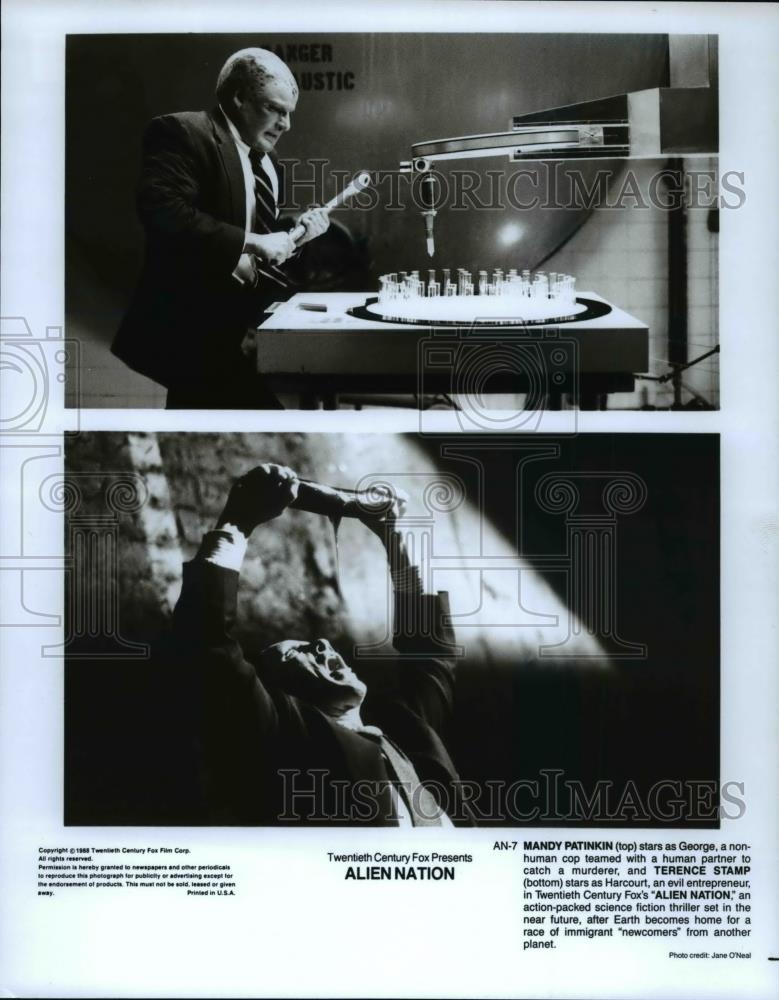 1988 Press Photo Mandy Patinkin &amp; Terence Stamp in Alien Nation - cvp60090 - Historic Images