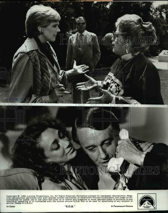 1981 Press Photo Julie Andrews & other actors in scenes in movie S.O.B. - Historic Images