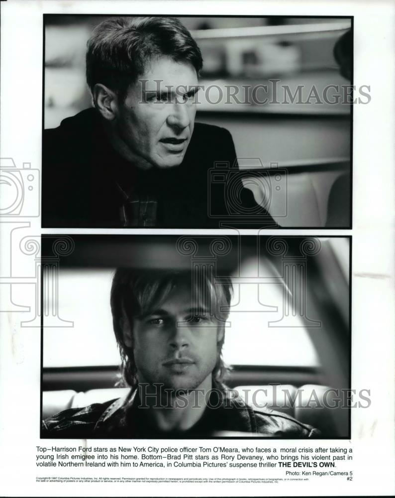 1997 Press Photo Harrison Ford & Brad Pitt in The Devil's Own - cvp60146 - Historic Images