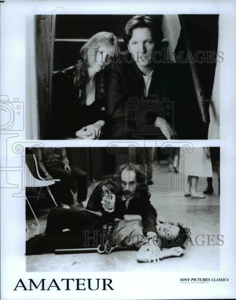 1995 Press Photo Isabelle Huppert and Martin Donovan star in Amateur - Historic Images