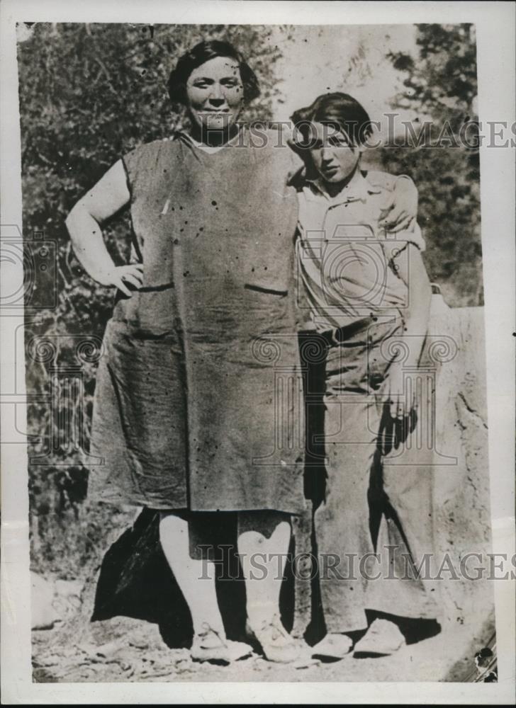 1934 Press Photo Anna Amistani, Pete Alosi Murder Victim &amp; Son Pete - nef52350 - Historic Images