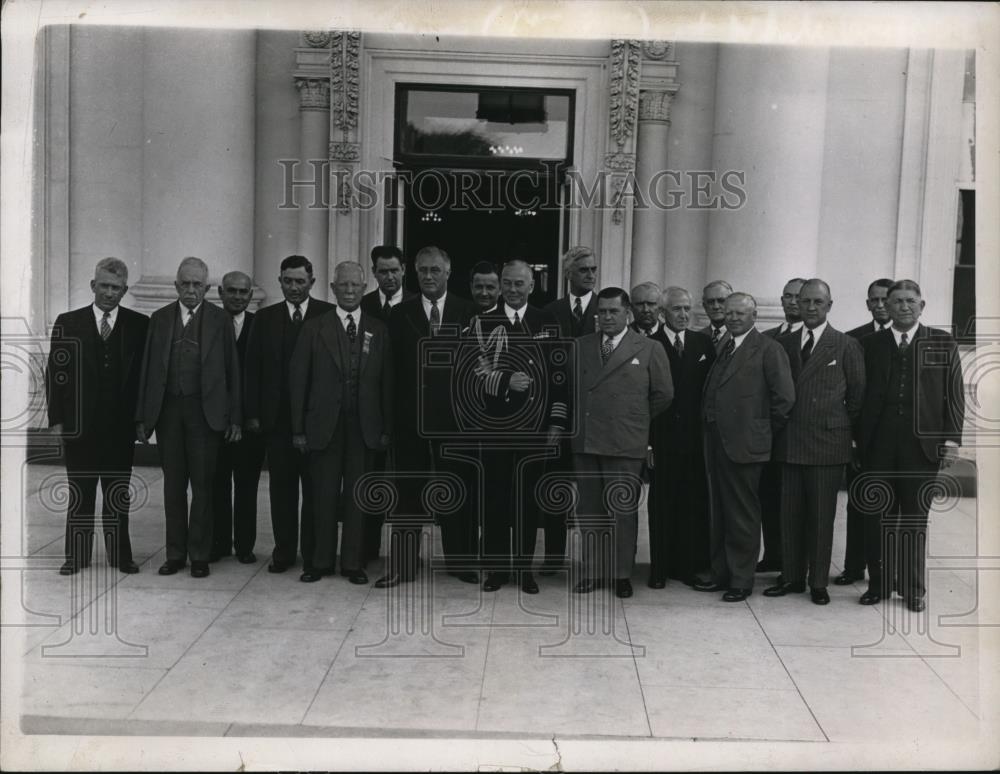 1937 Press Photo President Franklin Roosevelt at Governor&#39;s Lunch - nef53198 - Historic Images