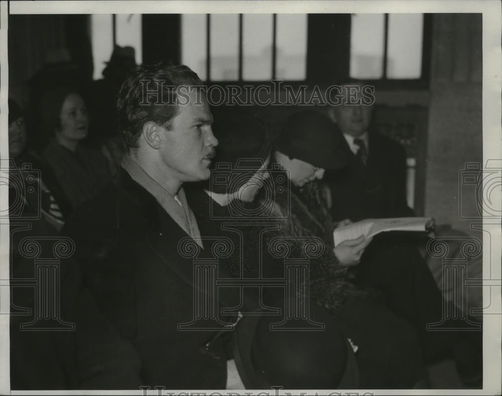1934 Press Photo Walker Wynekauf at Mother's Trial - nef54112 - Historic Images