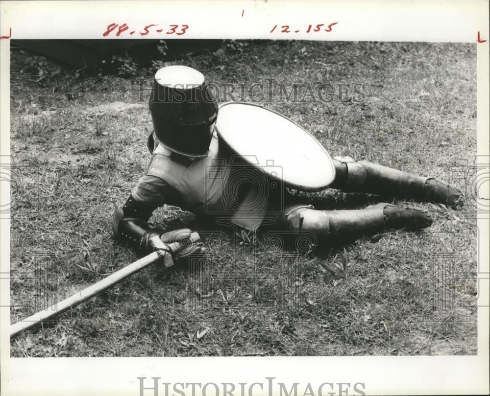 Press Photo Sword in Hand in Warm Springs Georgia - nef57454 - Historic Images