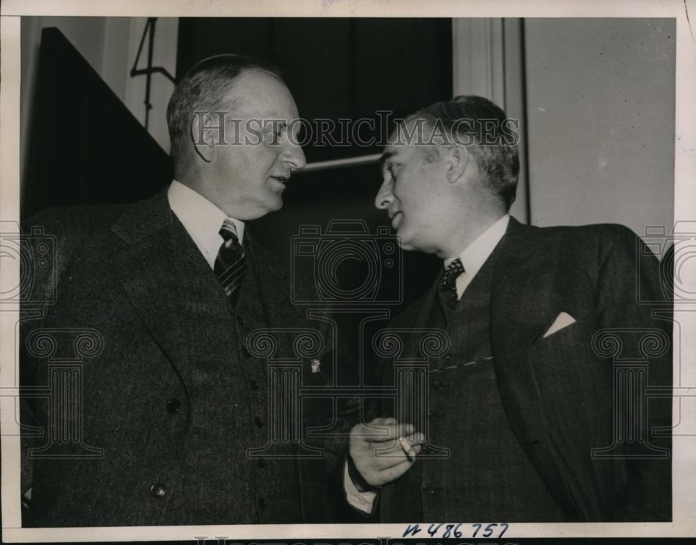 1939 Press Photo GA Rep Carl Vinson, Navy Secretary Charles Edison - nep00830 - Historic Images