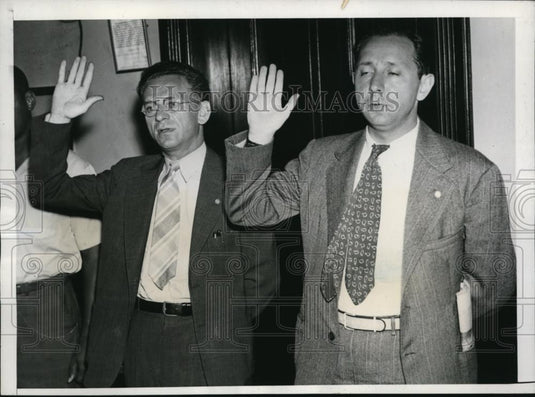 1939 Press Photo David Lasser president Worker's Alliance & Herbert Benjamin - Historic Images