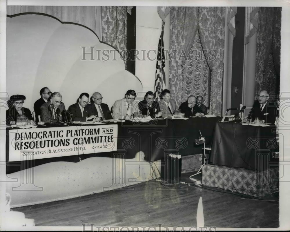 1955 Press Photo Democratic Committee Claude Wickad, Thelma Sharp - nep01794 - Historic Images